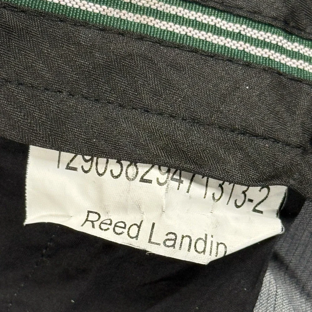 State & Liberty Athletic Fit Stretch Pants Mens C 38x29 Heathered Navy Pleated